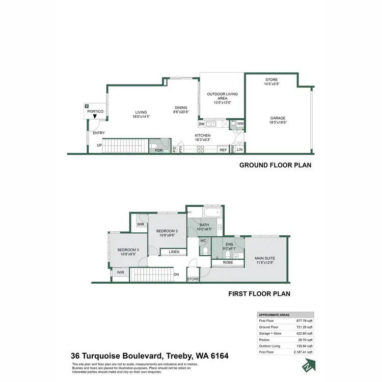 Floorplan of Homely house listing, 36 Turquoise Boulevard, Treeby WA 6164