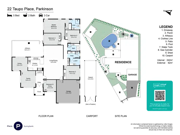 Floorplan of Homely house listing, 22 Taupo Place, Parkinson QLD 4115