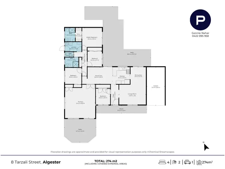 Floorplan of Homely house listing, 8 Tarzali Street, Algester QLD 4115