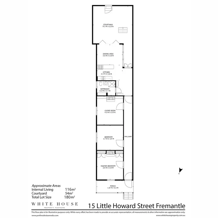 Floorplan of Homely house listing, 15 Little Howard Street, Fremantle WA 6160