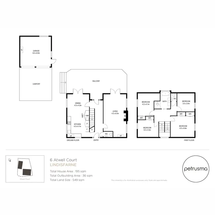 Floorplan of Homely house listing, 6 Atwell Court, Lindisfarne TAS 7015