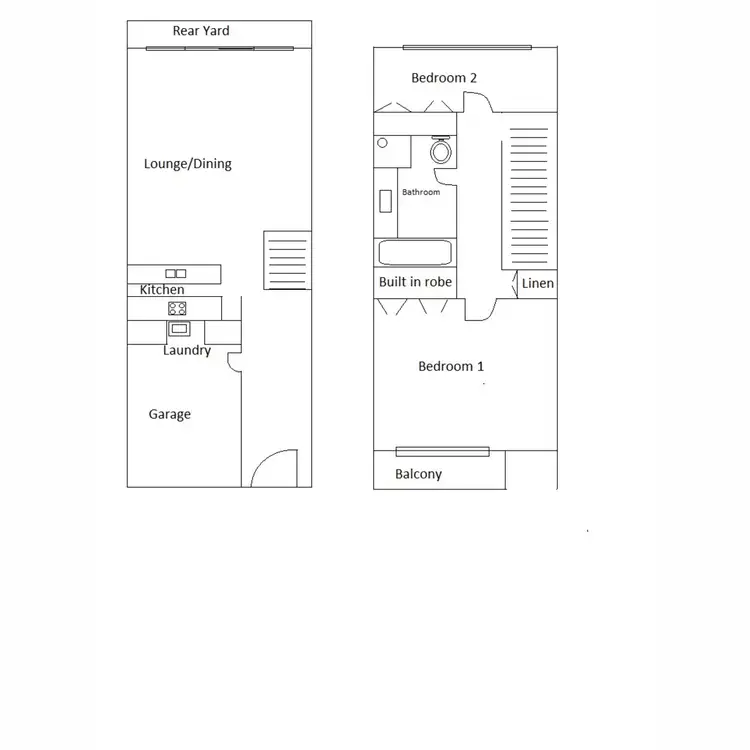 Floorplan of Homely townhouse listing, 1/1 West Street, Hindmarsh SA 5007