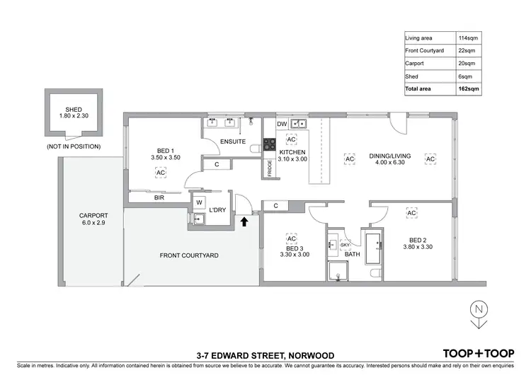 Floorplan of Homely unit listing, 3/7 Edward Street, Norwood SA 5067