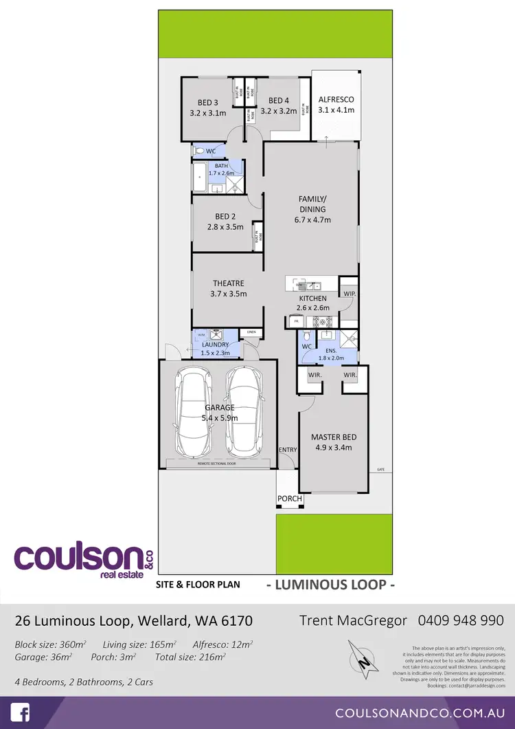Floorplan of Homely house listing, 26 Luminous Loop, Wellard WA 6170