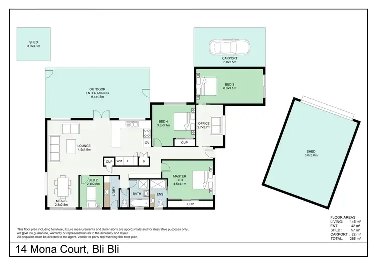 Floorplan of Homely house listing, 14 Mona Court, Bli Bli QLD 4560