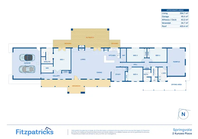 Floorplan of Homely house listing, 2 Kunzea Place, Springvale NSW 2650