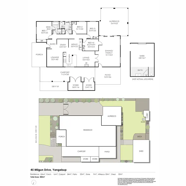 Floorplan of Homely house listing, 45 Milgun Drive, Yangebup WA 6164