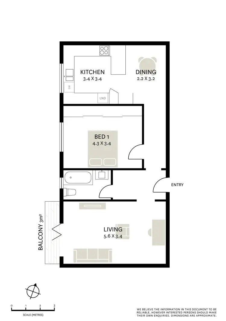 Floorplan of Homely apartment listing, 9/5 Elizabeth Bay Crescent, Elizabeth Bay NSW 2011