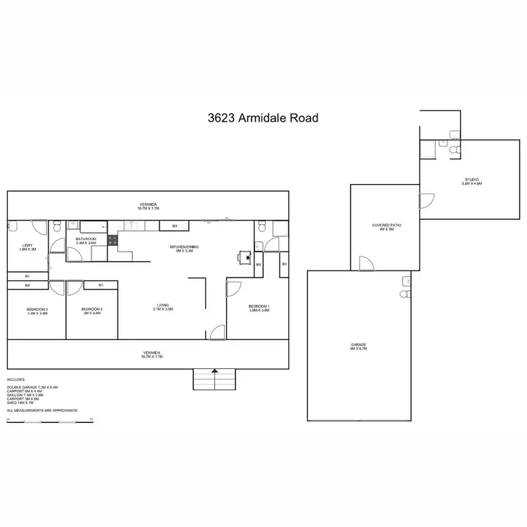 Floorplan of Homely rural property listing, 3623 Armidale Road, Nymboida NSW 2460