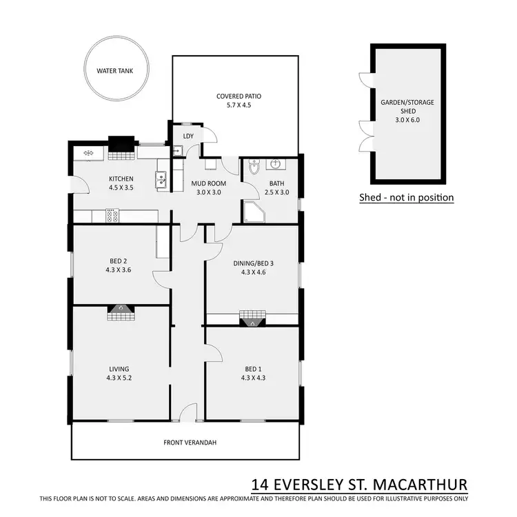 Floorplan of Homely house listing, 14 Eversley Street, Macarthur VIC 3286