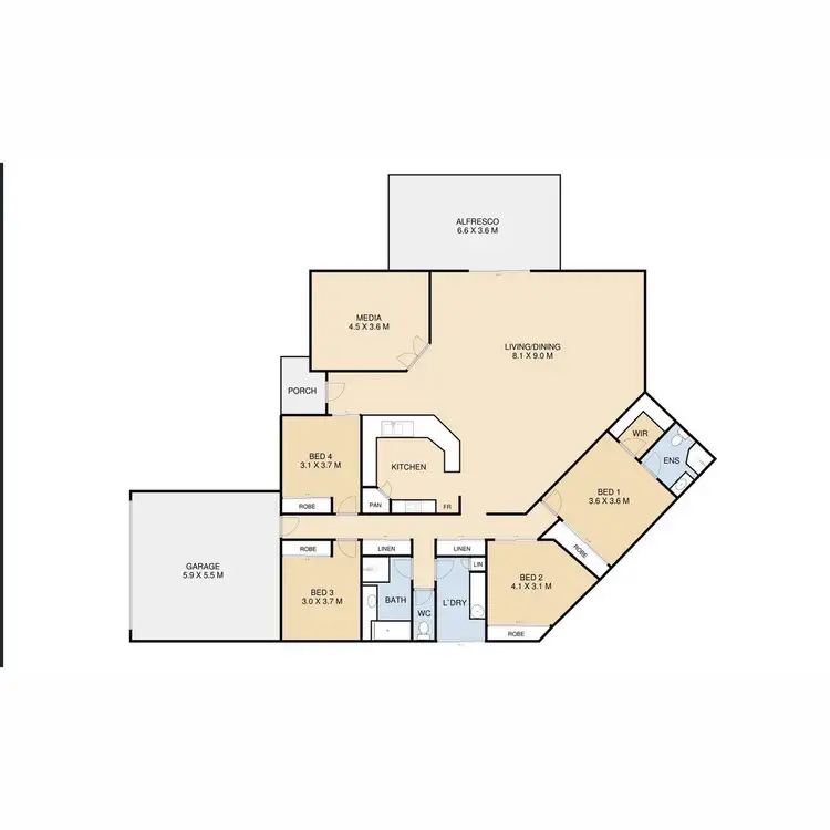 Floorplan of Homely house listing, 1 Robin Court, Kleinton QLD 4352