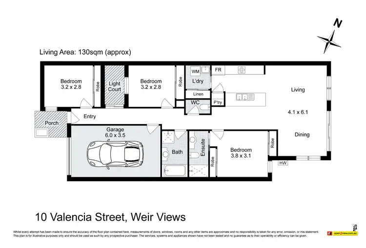 Floorplan of Homely house listing, 10 Valencia Street, Weir Views VIC 3338