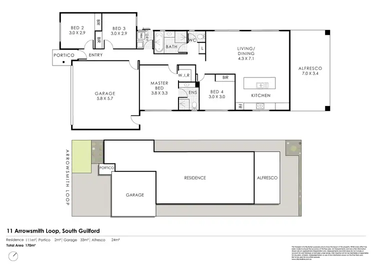 Floorplan of Homely house listing, 11 Arrowsmith Loop, South Guildford WA 6055