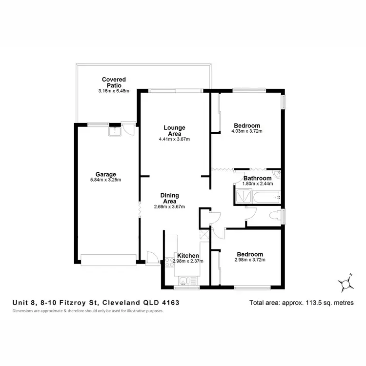 Floorplan of Homely villa listing, 8/8-10 Fitzroy Street, Cleveland QLD 4163