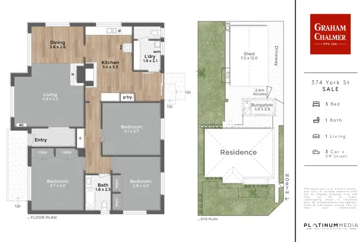 Floorplan of Homely house listing, 374 York Street, Sale VIC 3850