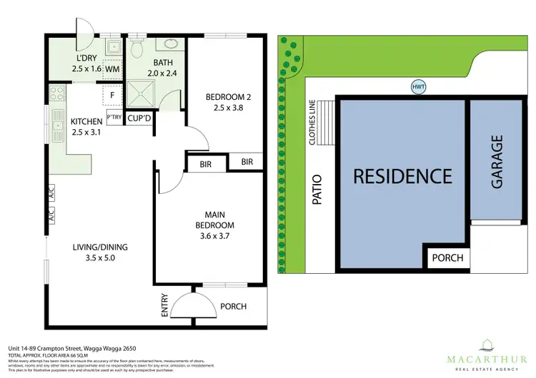 Floorplan of Homely unit listing, 14/89 Crampton Street, Wagga Wagga NSW 2650