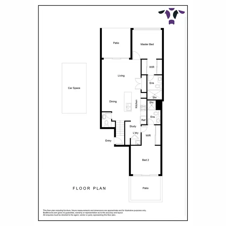 Floorplan of Homely apartment listing, 36 Evelyn Street, Newstead QLD 4006
