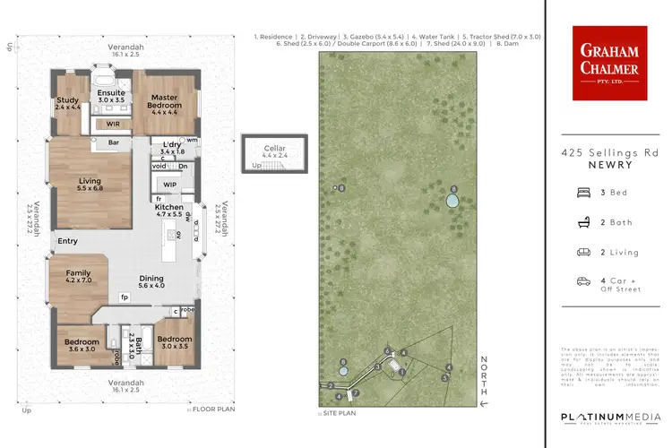 Floorplan of Homely rural property listing, 425 Sellings Road, Newry VIC 3859