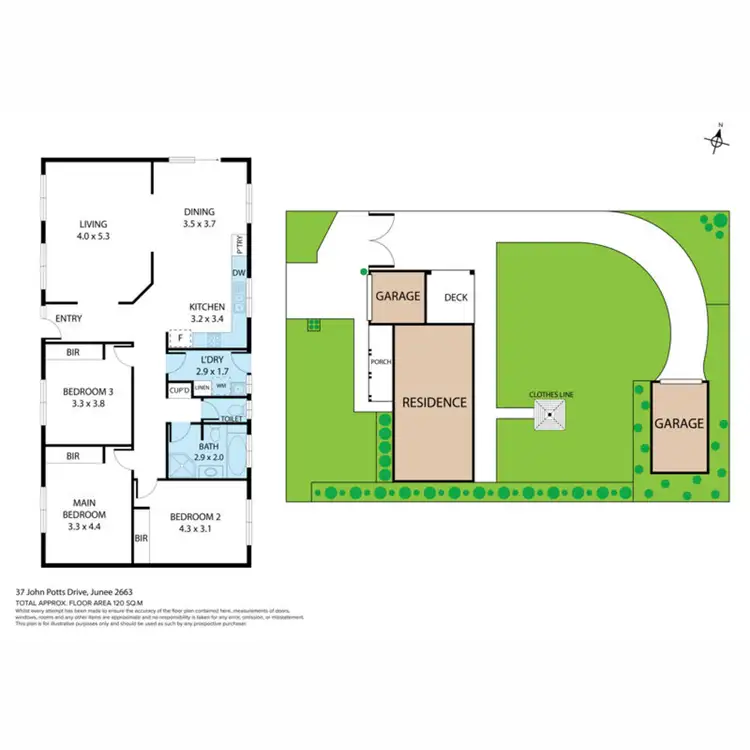 Floorplan of Homely house listing, 37 John Potts Drive, Junee NSW 2663