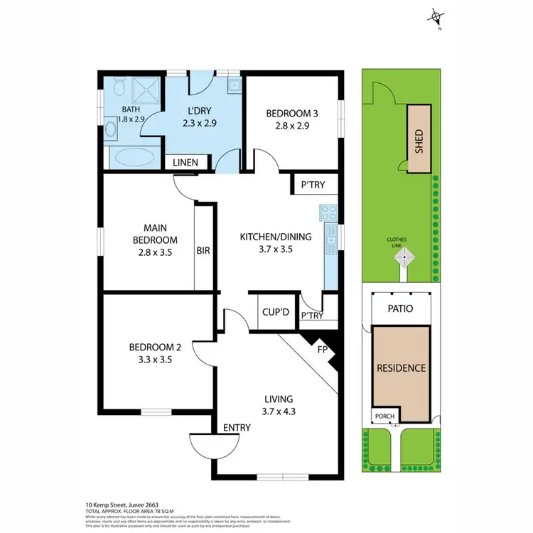 Floorplan of Homely house listing, 10 Kemp Street, Junee NSW 2663