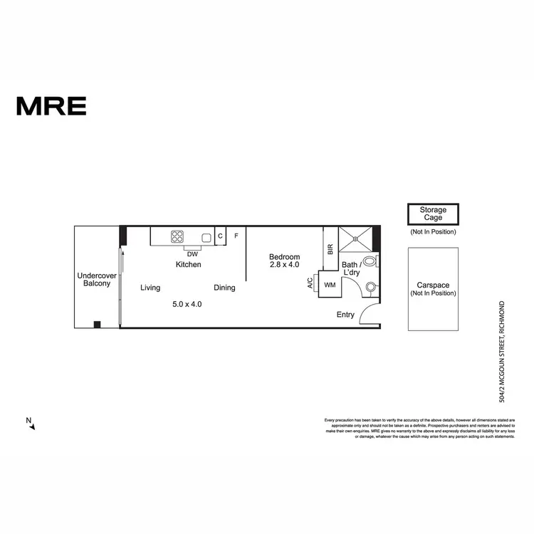 Floorplan of Homely apartment listing, 504/2 McGoun Street, Richmond VIC 3121