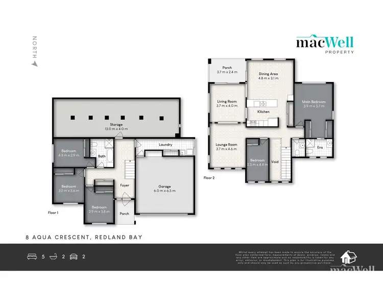 Floorplan of Homely house listing, 8 Aqua Crescent, Redland Bay QLD 4165