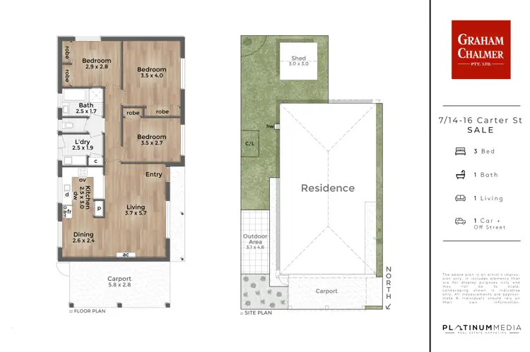 Floorplan of Homely unit listing, 7/14-16 Carter Street, Sale VIC 3850