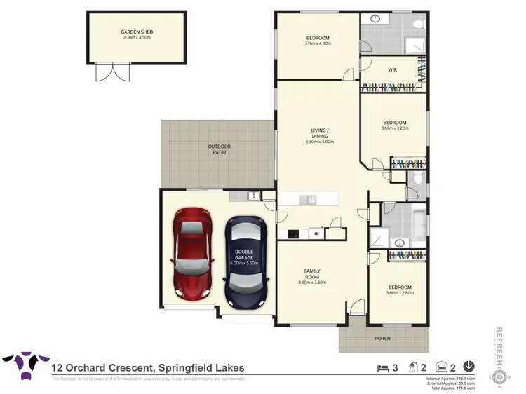 Floorplan of Homely house listing, 12 Orchard Crescent, Springfield Lakes QLD 4300