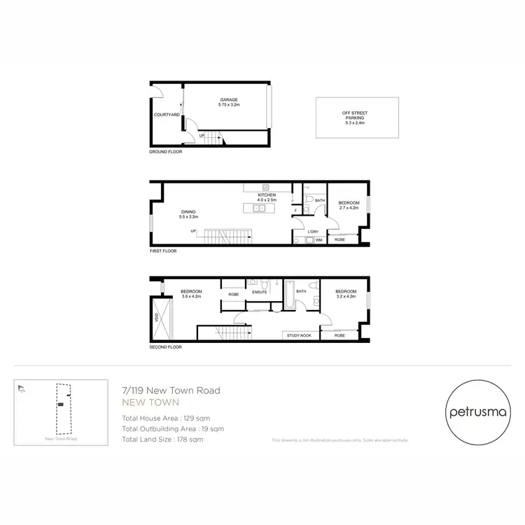 Floorplan of Homely apartment listing, 7/119 New Town Road, New Town TAS 7008
