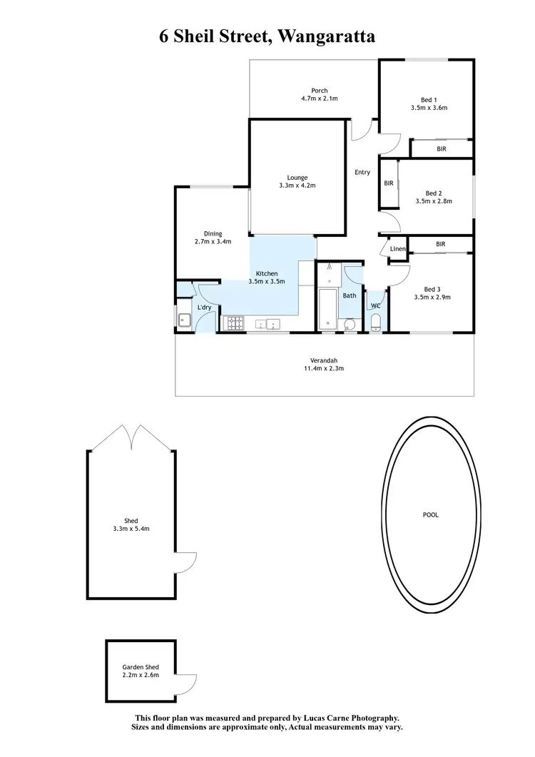 Floorplan of Homely house listing, 6 Shiel Street, Wangaratta VIC 3677