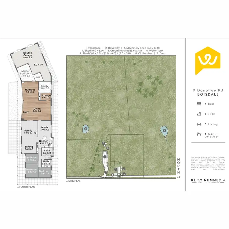 Floorplan of Homely rural property listing, 9 Donahue Road, Boisdale VIC 3860