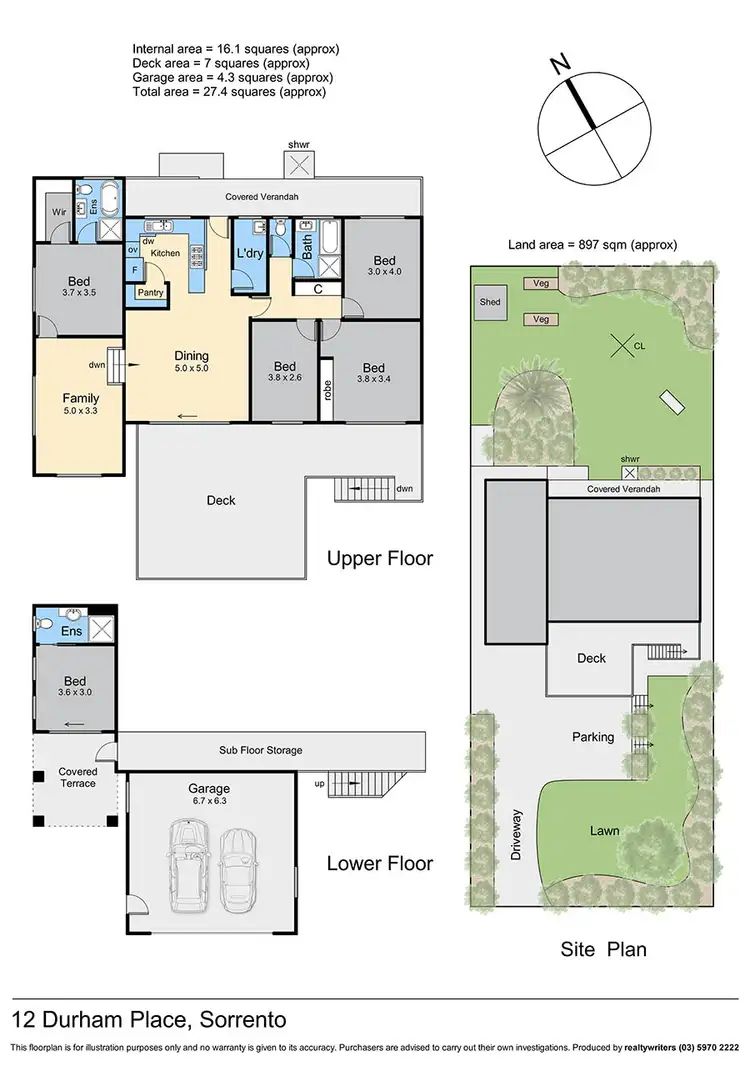 Floorplan of Homely house listing, 12 Durham Place, Sorrento VIC 3943