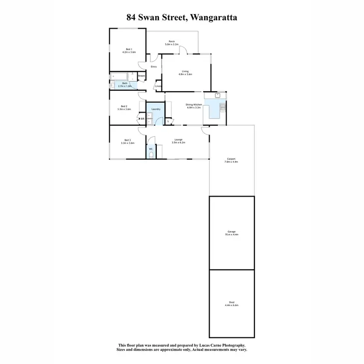 Floorplan of Homely house listing, 84 Swan Street, Wangaratta VIC 3677