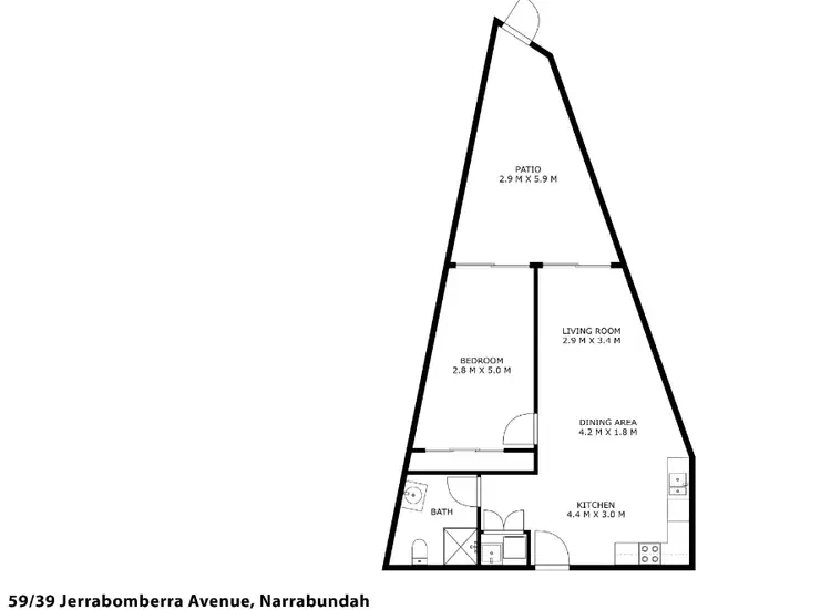 Floorplan of Homely apartment listing, 59/39 Jerrabomberra Avenue, Narrabundah ACT 2604