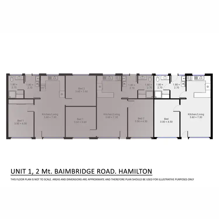 Floorplan of Homely unit listing, 1/2 Mount Baimbridge Road, Hamilton VIC 3300