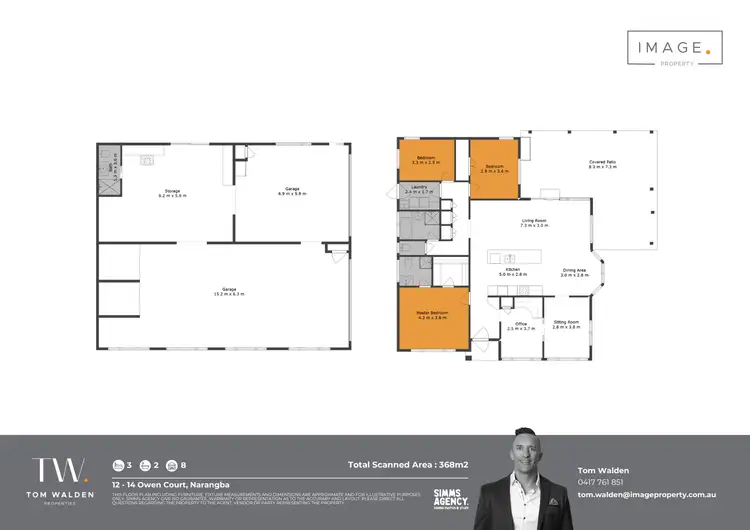 Floorplan of Homely house listing, 12-14 Owen Court, Narangba QLD 4504