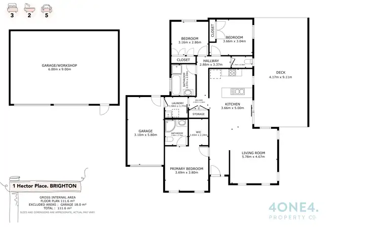 Floorplan of Homely house listing, 1 Hector Place, Brighton TAS 7030