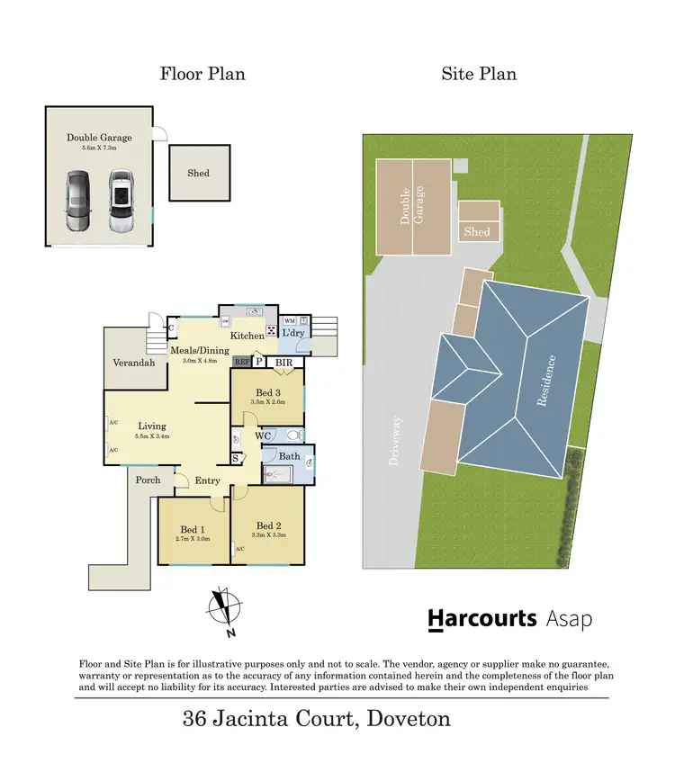Floorplan of Homely house listing, 36 Jacinta Court, Doveton VIC 3177