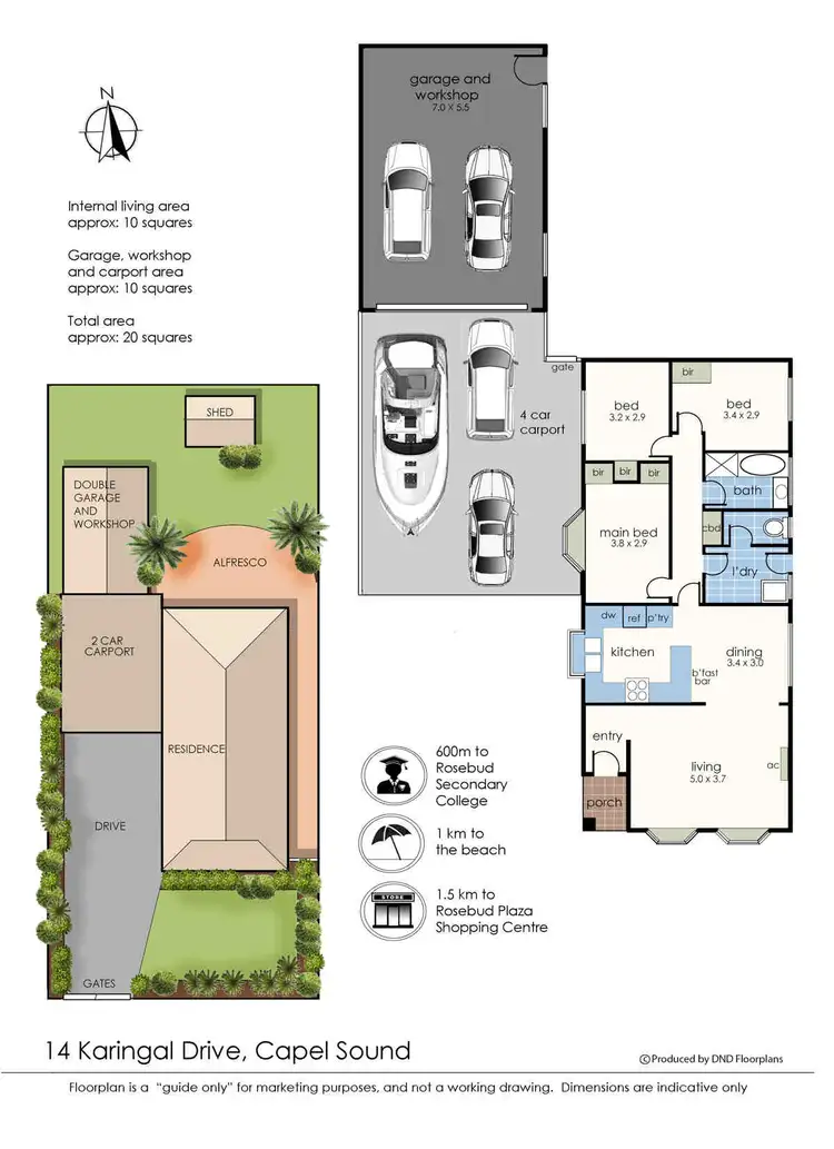 Floorplan of Homely house listing, 14 Karingal Drive, Capel Sound VIC 3940