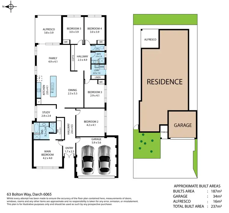 Floorplan of Homely house listing, 63 Bolton Way, Darch WA 6065