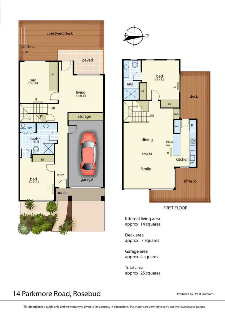 Floorplan of Homely house listing, 14 Parkmore Road, Rosebud VIC 3939