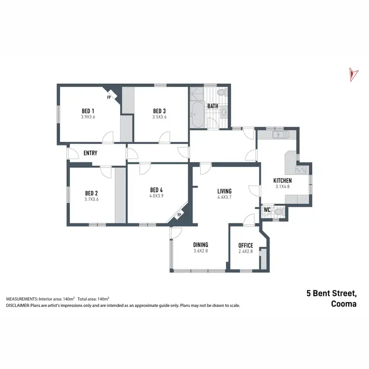 Floorplan of Homely house listing, 5 Bent Street, Cooma NSW 2630