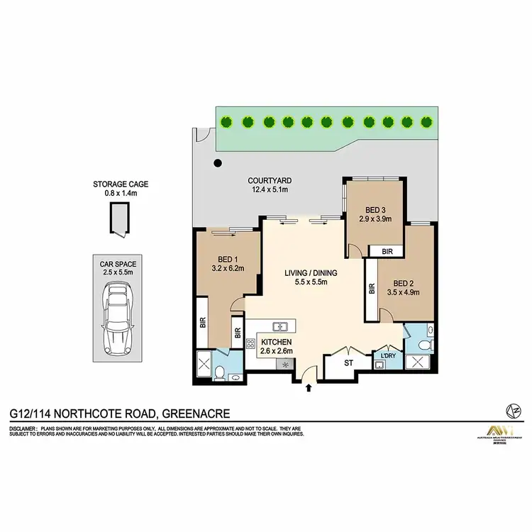 Floorplan of Homely apartment listing, G12/114 Northcote Road, Greenacre NSW 2190