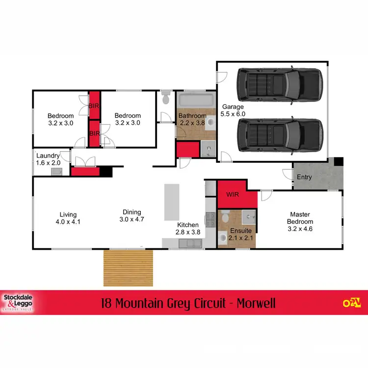 Floorplan of Homely house listing, 18 Mountain Grey Circuit, Morwell VIC 3840