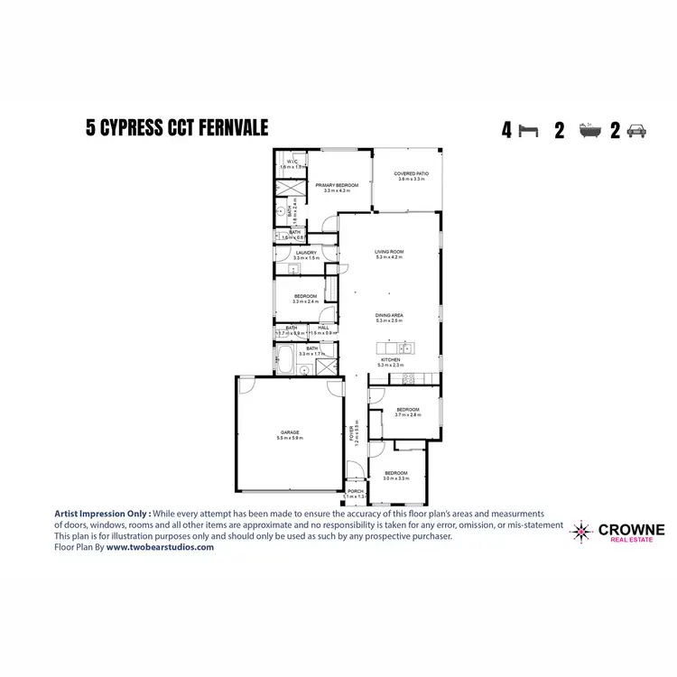 Floorplan of Homely house listing, 5 Cypress Circuit, Fernvale QLD 4306