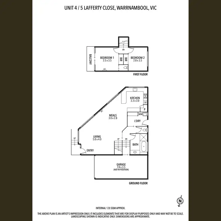 Floorplan of Homely townhouse listing, 4/5 Lafferty Close, Warrnambool VIC 3280