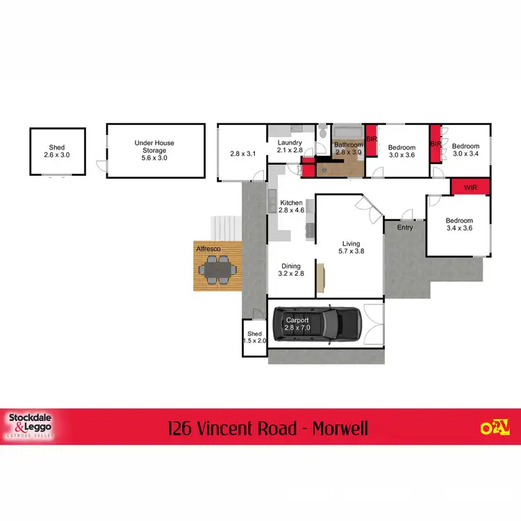Floorplan of Homely house listing, 126 Vincent Road, Morwell VIC 3840