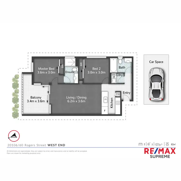 Floorplan of Homely apartment listing, 20106/60 Rogers Street, West End QLD 4101
