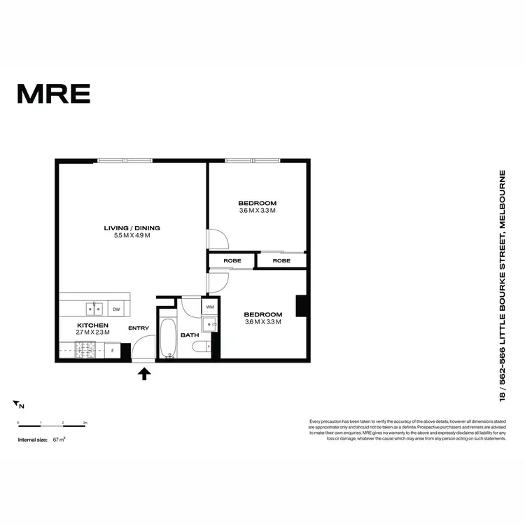 Floorplan of Homely apartment listing, 18/562-566 Little Bourke Street, Melbourne VIC 3000