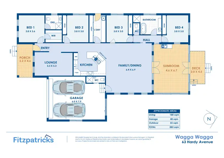 Floorplan of Homely house listing, 63 Hardy Avenue, Wagga Wagga NSW 2650